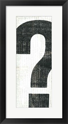 Framed Punctuated Black II Print