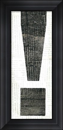 Framed Punctuated Black I Print