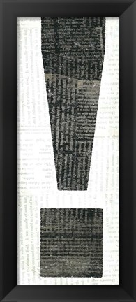 Framed Punctuated Black I Print