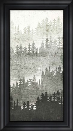 Framed Mountainscape Silver Panel III Print
