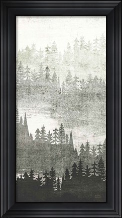 Framed Mountainscape Silver Panel II Print