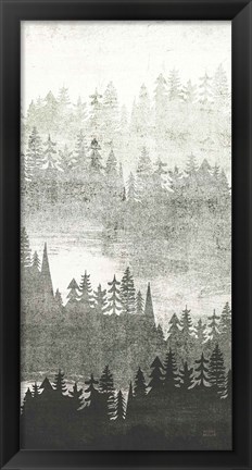 Framed Mountainscape Silver Panel II Print