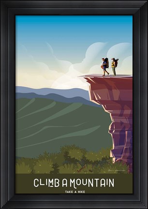 Framed Climb a Mountain Print