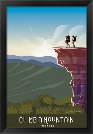 Framed Climb a Mountain Print