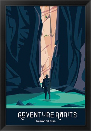 Framed Adventure Awaits Print