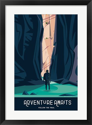 Framed Adventure Awaits Print