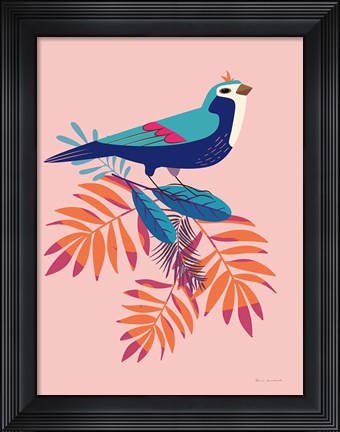 Framed Exotic Birds III Print
