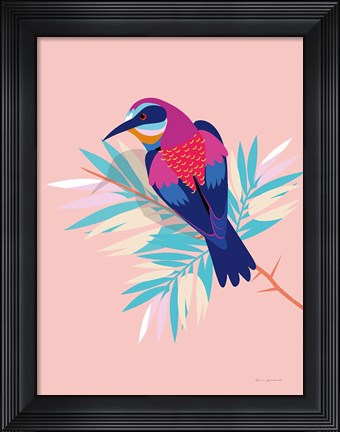 Framed Exotic Birds II Print