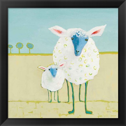 Framed Colorful Sheep Print