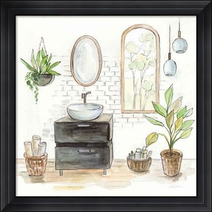 Framed Black Sink Print