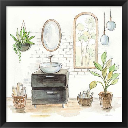 Framed Black Sink Print