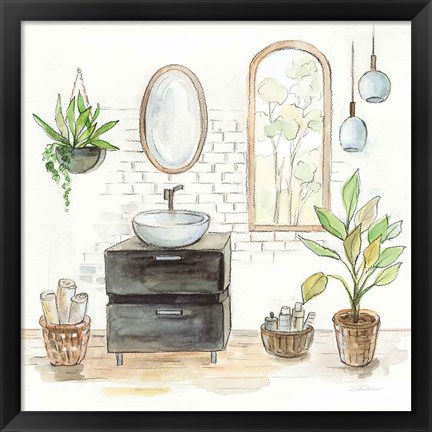 Framed Black Sink Print