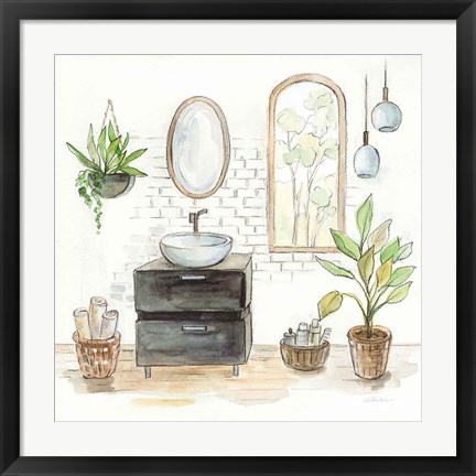 Framed Black Sink Print