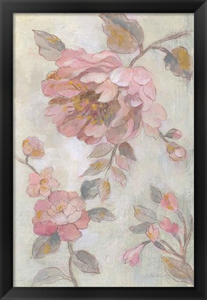 Framed Romantic Spring Flowers II Print