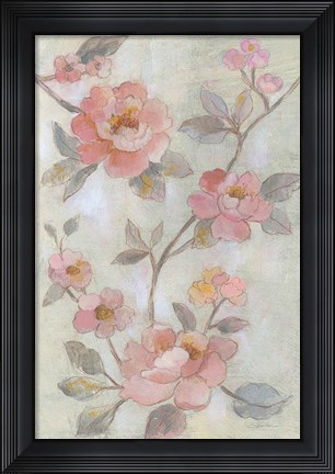 Framed Romantic Spring Flowers I Print