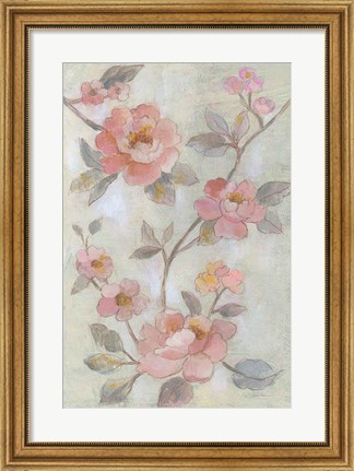 Framed Romantic Spring Flowers I Print