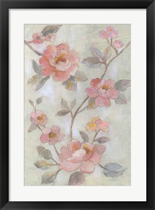 Framed Romantic Spring Flowers I Print