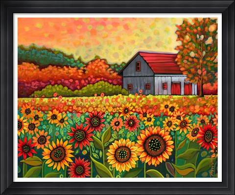 Framed Bright Sunflower Day Print