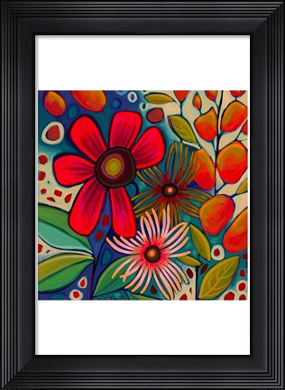 Framed Floral Gala I Print