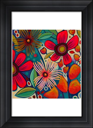 Framed Floral Gala III Print