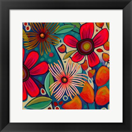 Framed Floral Gala III Print