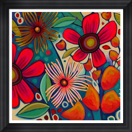 Framed Floral Gala III Print