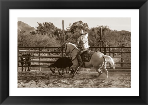 Framed Ropin&#39; Monte Print