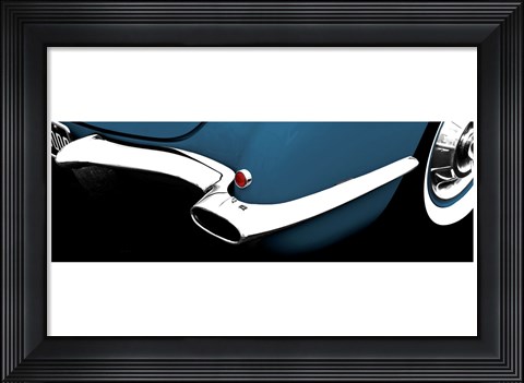 Framed 1958 Blue Corvette Print