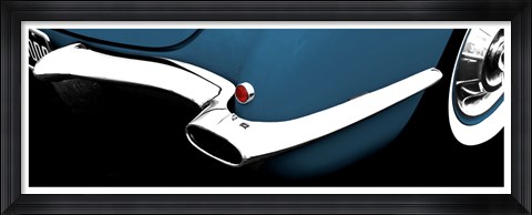 Framed 1958 Blue Corvette Print