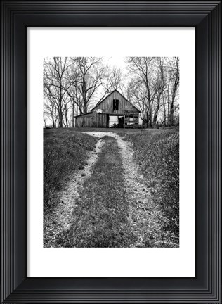 Framed Barn and Hoop Print