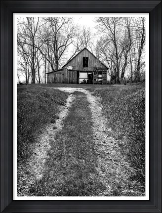 Framed Barn and Hoop Print