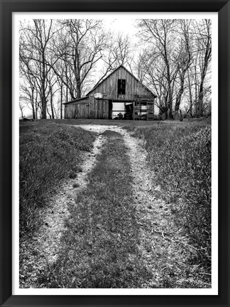 Framed Barn and Hoop Print