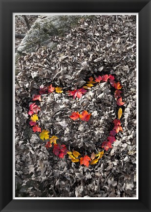 Framed Love in the Leaves Print