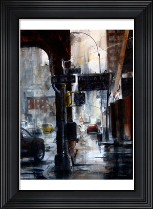 Framed Lincoln Tunnel &amp; 10th Avenue, rain Print