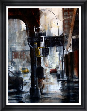 Framed Lincoln Tunnel &amp; 10th Avenue, rain Print