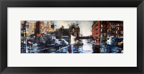 Framed West 27th Street and 10th Avenue, rain Print