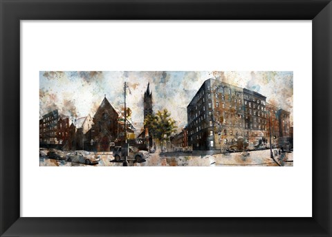 Framed 5th Avenue &amp; West 127th Street Print