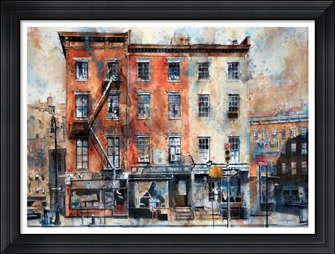 Framed Fellow Barbers, 3 Horatio Street Print