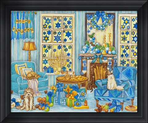 Framed Hanukah Print