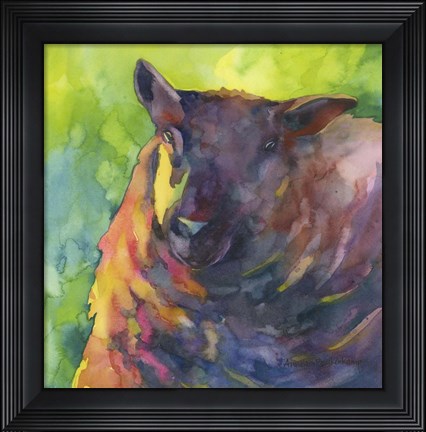 Framed Baa Baa Black Sheep Print