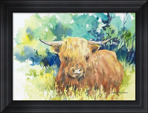Framed Steer I Print
