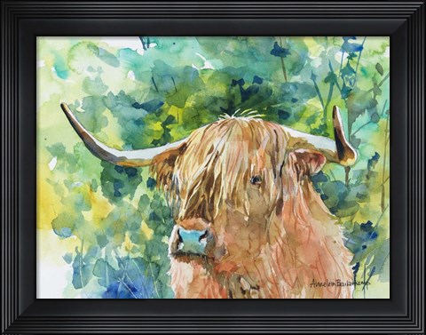 Framed Steer II Print