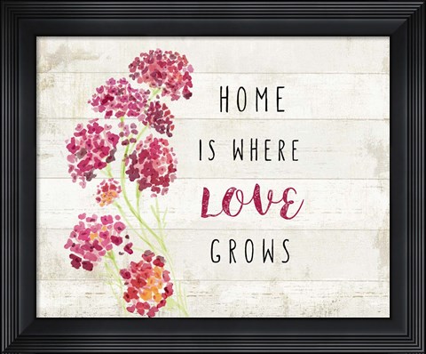 Framed Home Love Print