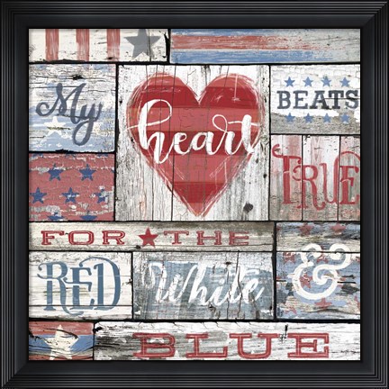 Framed My Patriotic Heart Print