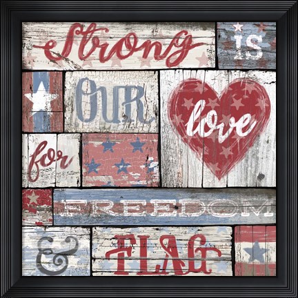 Framed Our Patriotic Love Print