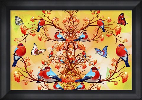 Framed Birdgarden Print