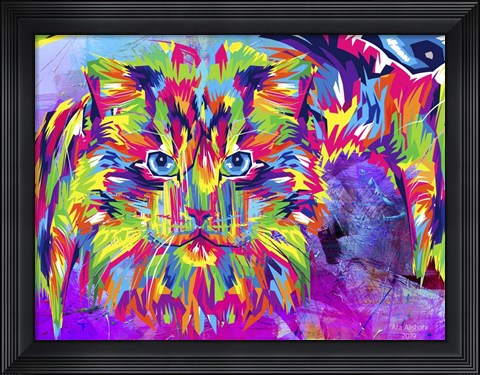 Framed Digital Cat Print