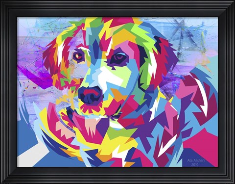 Framed Digital Dog Print