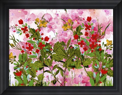 Framed Flowers P79 Print