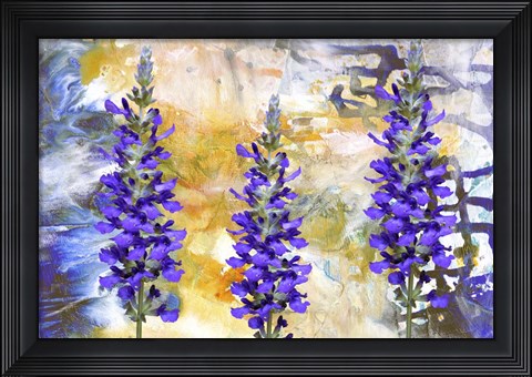 Framed I Love Purple Flowers Print
